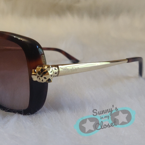 Cartier Panthere de Cartier Havana Sunglasses 😎 CT0066s Stunning🔥 - Picture 4 of 7